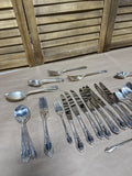 1881 Rogers Oneida Enchantment Flatware Set With Case - 63 Pieces