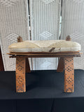 Large Vintage Camel Saddle Stool