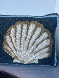 Seashell Wool Hook Rectangular Throw Pillow