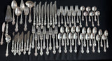 67-Piece RW&S Wallace Violet Vintage Sterling Silver Flatware Set