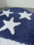 American Flag Heart Pile Bathroom Rug