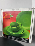 (E) Homer Laughlin Fiestaware 5-Piece Shamrock Place Setting in Box