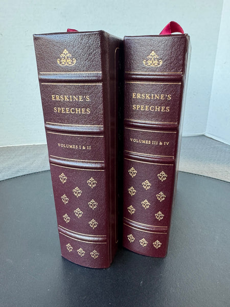 The Legal Classics Library Erskine’s Speeches Collector’s Edition Leather Bound 2-Volume Hardcover Book Set