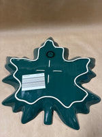(A) Green Ceramic Leaf Tray