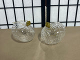 Pair of Clear Glass Ornaments