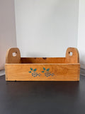 Grape Stenciled Vintage Wooden Caddy