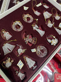 9-Piece Boxed Sets of Assorted Spun Glass Ornaments AS IS (READ DESCRIPTION CAREFULLY)