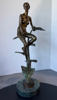 Signed & Numbered Charles Cropper Parks Bronze & Marble Eve Sculpture