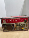 Pre-Lit Christmas 6ft Garland // Appears Unused NOT TESTED - Set Of 2 (C)