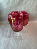 Cranberry Grape Wine Glasses - Set Of 7