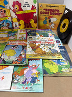 Lot Of Children’s Story Time Records And Books