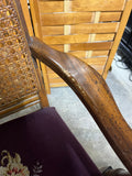 Cane Back Arm Chair with Needlework Seat