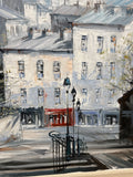 Large Parisian City Scape Painting by B. La Vie; Signed