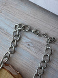 Silver Tone Starburst Floral Statement Necklace (AS IS)