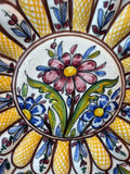 Toledo Spain Floral Talavera Decorative Plate