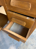 Vintage Wooden Child’s Roll Top Desk with Chair