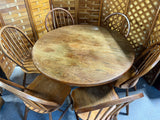 Danish Round Dining Table with (6) Chairs by Mobelfabrik ***SEE PHOTOS FOR CONDITION***