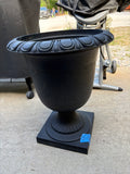 F- Black Composite Faux Cast Iron Planter
