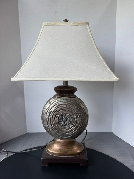 Ornate Resin Medallion Table Lamp (WORKS)