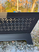 Pleasant Hearth Calipso Square Wood Burning Fire Pit with Screen Topper & Cover