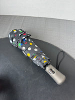 (C) Totes Black Polka Dot Umbrella