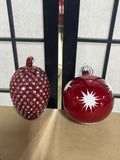 13 pc Red Ornaments,  Lot (B)