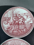 4-Piece Spode The Blue Room Red Victorian Plates (2 SETS AVAILABLE—PRICED INDIVIDUALLY AT $45 EACH)