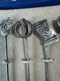 7-Piece Southwestern Sterling Silver Hors D’Oeuvre Picks in Box