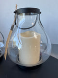 Pair of CK Designs Glass & Metal Flameless Candle Lanterns (WORKS)