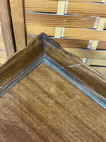 Lightweight Square Accent Table with Carved Legs and Protective Glass