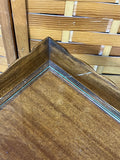 Lightweight Square Accent Table with Carved Legs and Protective Glass