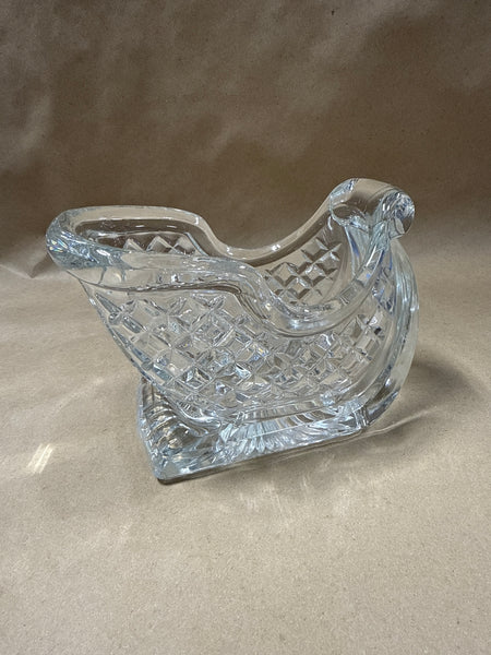 Santa’s Sleighs Glass Candy Dish