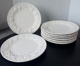 8-Piece Sanor Cerâmica Portugal Nautical Embossed Dinner Plates