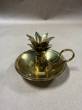 Brass Pineapple Taper Candle Holder Finger Loop