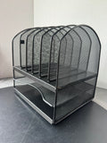 Mind Space Black Metal Mesh Desk Organizer