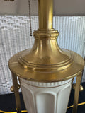 Pair of Lenox by Quoizel Porcelain & Brass 3-Way Lamps (WORKS)