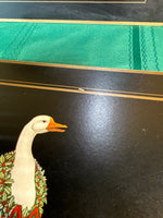 Set Of 8 Christmas Geese Placemats With Cork Back