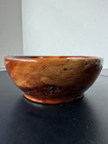 Artist Signed Cherry Burl Wooden Bowl