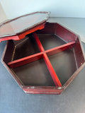 Asian Inspired Octagonal Divided Wooden Keepsake Box
