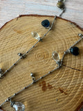 Ann Taylor Loft Wire Wrapped Teardrop Stone Charm Necklace