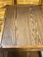 American Oak Beverage Cart on Casters