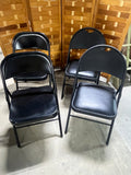 Cosco Mix & Match Black Folding Chairs (2 of each style, 4 chairs total)