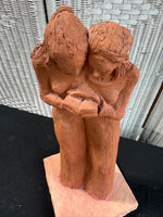 Hand Crafted Terracotta Reading Women Sculpture