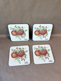 Lenox Williamsburg Apples Corkback Coasters - Set Of 4 - (B)