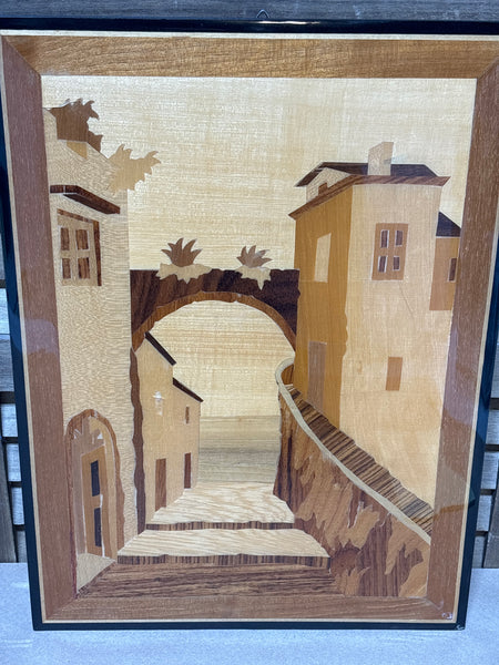 Italian Marquetry Art of Villa - AS IS