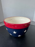 Kohls Patriotic Ceramic Mixing Bowl (2 AVAILABLE—PRICED INDIVIDUALLY AT $14 EACH)