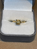 14K Gold Ring with Yellow Stone - SIZE 6.25
