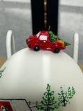 "Farm" Painted Glass Ornament