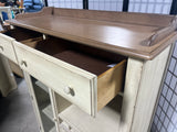 Liberty Furniture Cottage Cove Distressed Weathered Ivory & Maple Two Tone Cabinet***HEAVY ITEM***READ DETAILS ON PICK UP POLICY