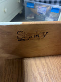 Cream Painted Nightstand with Two Drawers by Stanley